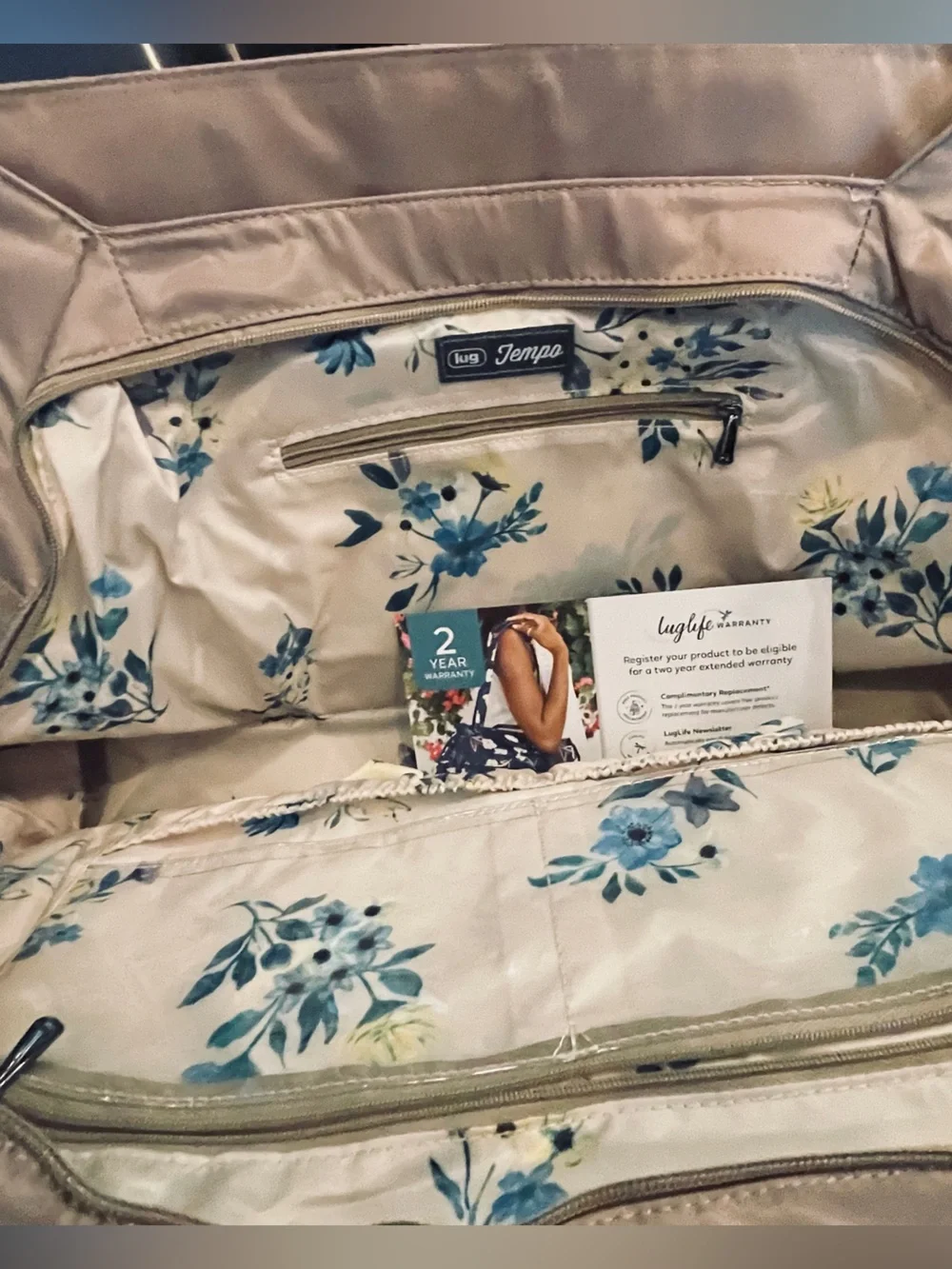 Lug Tempo Tote Bag Sand/Taupe Brand New